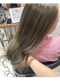 【Feria 渋谷】イルミナ×ブリーチなしグレージュ"Tsuyuki"