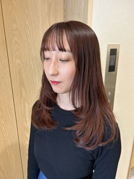 トッカ 広島(tocca) ピンクブラウンカラー×柔らかレイヤースタイル♪