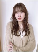 大人シアーベージュミニウルフボブミディアムレイヤー