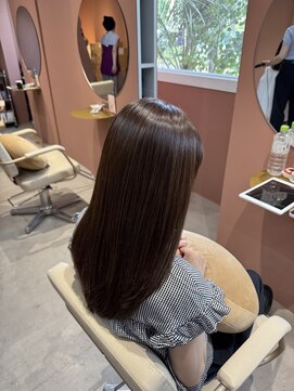 アイニティ 緑地公園(Inity) 縮毛矯正とカラーで作る大人艶髪ベージュ