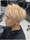 ハイトーンスパイキーショート/ベージュカラー