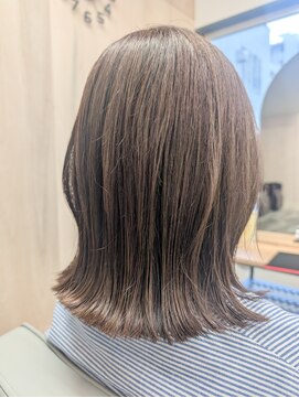 モコヘアーフロール(MOCO hair flor) 垢抜け切りっぱなしくびれロブ☆オトナ透明感グレージュ
