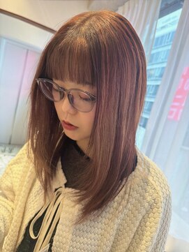 ヘアリゾート粋 新宿三丁目本店 透明感ブラウンベージュ/レイヤーカット/ボブ