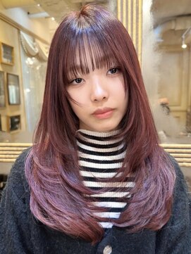 クラルス バイ アルティナ 溝の口店(Clarus by artina) バーガンディ/ハイレイヤーカット/シャギー