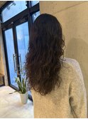 強めパーマ　ロング　スパイラルパーマ　トリートメント付き