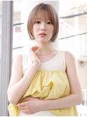 切りっぱなし/透明感/ココアブラウン/ミニボブ/たまプラーザ