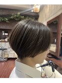 オリーブグレージュショートカット