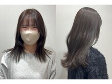 【柴田】「ブリーチなし」でも叶う、赤みを消した柔らかい透明感カラーが得意です♪