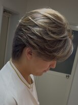 リベラル(liberal) メンズハイライト×流れる縮毛矯正