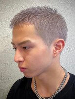 TENDER 川崎 MEN'S SALON【テンダー】【10月上旬NEW OPEN（予定）】&nbsp;525ホワイトベージュブリーチカラースパイキーショート坊主
