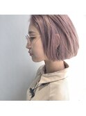 clan<アッシュカラー斜めバング 重軽ウェーブ>