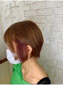 ピンクパープルインナーカラー　艶カラー8006