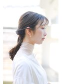 簡単ヘアアレンジでおしゃれを【ナチュラルアッシュ】