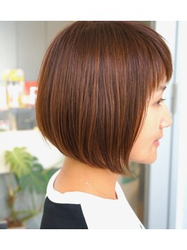トランクヘアデザイン(TRUNK Hair Design) 【TRUNK Hair Design 西本】ショートバングの前下がりBOB