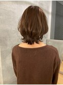 白髪染め◎/美肌アッシュブラウン/艶レイヤーロング