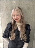 【ミルクティー×ベージュ】ブリーチデザインカラー