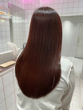 ロンドルーチェ 心斎橋(Lond luce) ダークアッシュ/ミディアムレイヤーカット［髪質改善/縮毛矯正］