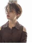 センター分けショート