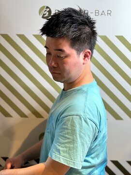 バーバーバー アカバネ(BARBER-BAR AKABANE) テーパードフェード×長めクルーカット ツーブロック #1