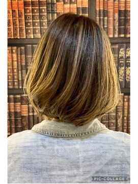 ニューライン 豪徳寺 山下(New-Line) ハイライトのデザインでおしゃれにボブ