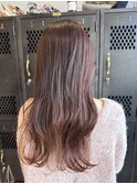 グラデーションカラーピンクカラー大人可愛いウェーブロング