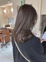 キャンバス バイ ネオリーブ 横浜西口(Canvas by neo.)&nbsp;セミロングレイヤー ダークグレージュ 髪質改善カラー 横浜