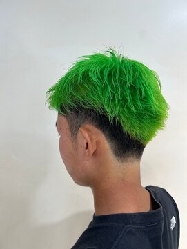 アズールサン 草加西口店(azule-sun) メンズブリーチ　ライムグリーン