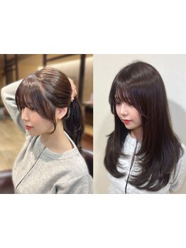 "小顔に見える顔周り"一人一人に合わせた似合わせカットは扱いやすさも抜群◎