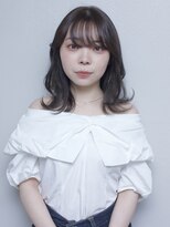 サロン ハナノ(Salon Hanano)&nbsp;ミディアムレイヤー20代30代前髪あり前髪なしチェリーブラウン