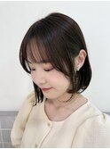 内巻きボブ×チェスナットブラウン