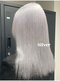 14878ブリーチ＆ダブルカラーシルバーアッシュホワイトブロンド