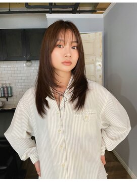 スタンド(STAND) レイヤーカット　ブラウンベージュ