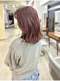 20代30代40代 ピンクベージュダブルカラー/デザインカラー