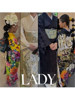 レディー(LADY)の写真/【特別な日はプロの技術で華やかに♪】卒業式・成人式等の袴や振袖着付け×ヘアセットで思い出を彩ります◎