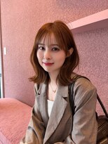 ボタン コロン 表参道 原宿(VOTAN COLON)&nbsp;ハッシュカット/韓国レイヤー/顔まわり/ブラウン/ベージュ/前髪