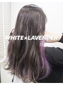 ホワイト×ラベンダー