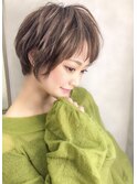 《Agu hair》大人かわいい小顔ゆるふわショートボブ