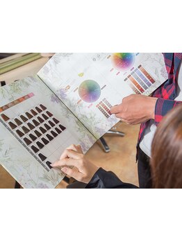 髪にも頭皮にも優しい薬剤を使用！繰り返すカラーこそダメージレスに、いつまでも美しい艶色を♪