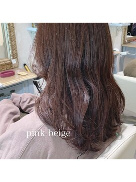 ラ ブランシュ 大宮(La Blanche) ピンクベージュカラー/大宮美容室/韓国ヘア/春カラー/透明感