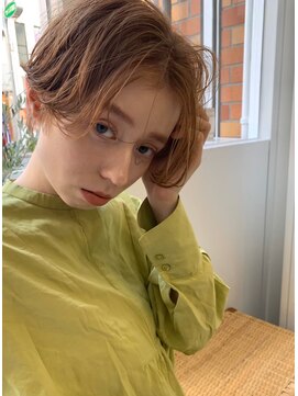 ローウェ 新百合ヶ丘(Louwe) 小顔カーキベージュハンサムマッシュショート[新百合ヶ丘]