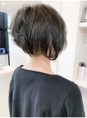 福山ショートヘア人気Caary刈り上げハイライトハンサムショート