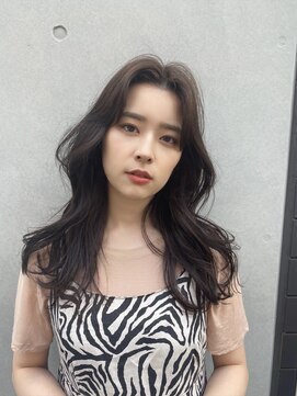 サンプラス(san+) 【マユコ】ダークブラウン韓国くびれヘア前髪小顔ヘア