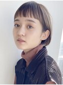 大人ショートボブオン眉ショートカットマッシュショート前髪あり