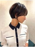 20代30代大人ガーリーショートヘアチョコレートモードショート