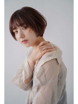 シェル 吉祥寺(shell) くびレイヤーエモージュグレージュカラーくびれショート/吉祥寺