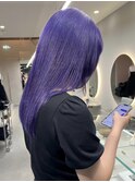 ダブルカラーラベンダーカラーインナーカラーハイライトレイヤー