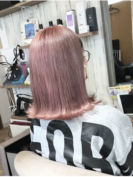 ドゥーアンジヘアー(dou-Ange hair) くすみピンク