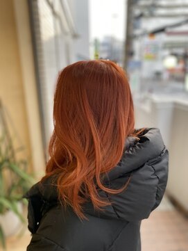 マシェリ(ma cherie) ダブルカラーのオレンジヘア