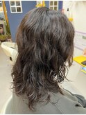 ウルフヘアパーマ