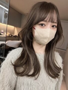 サイン 表参道(SIGN) 美髪エアリーロングピンクブラウン切りっぱなしボブハイライト